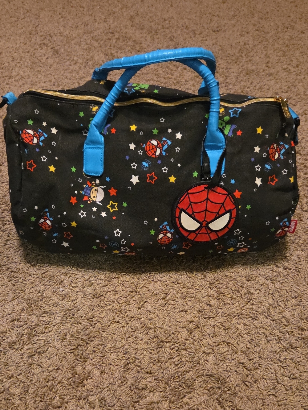 Marvel Avengers/Spider-Man Black Duffel Bag